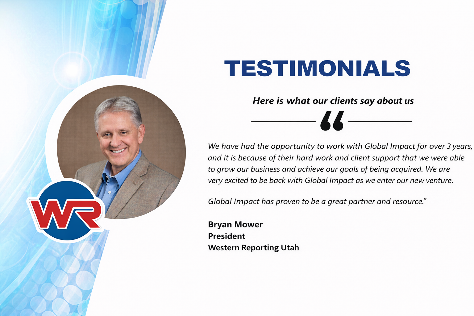 Client Testimonial